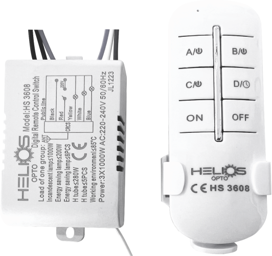Helios - Helios Opto HS 3608 3 Kanallı Avize Kumandası