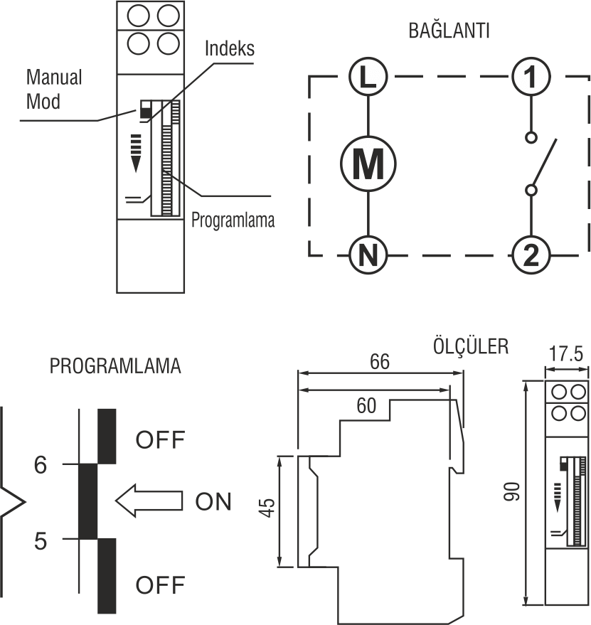 Helios - Helios Opto HS 4202 W Otamat Tipi Zaman Rölesi (1)