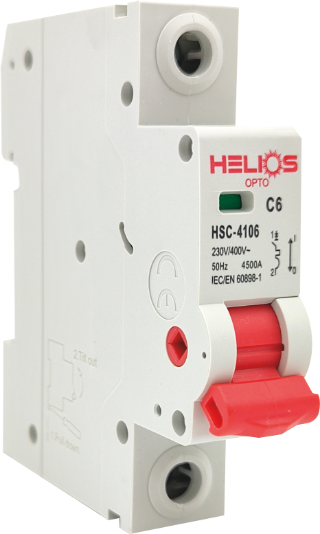 Helios - Helios Opto HSC 3102 1x2a 3000ka C Tipi Monofaze W Otomat