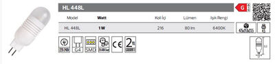 HL 448L Led Kapsül 1 Watt