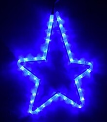 Led Işıklı Yılbaşı Asimetrik Yıldız 35 cm - Thumbnail