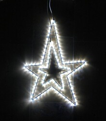 Led Işıklı Yılbaşı Asimetrik Yıldız 65 cm - Thumbnail