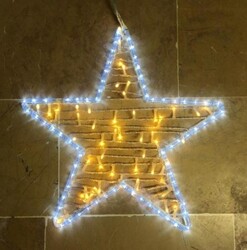 LEDAVM - Led Işıklı Yılbaşı Çift Renk Yıldız 52 cm LEDAVM - Led Işıklı Yılbaşı Çift Renk Yıldız 52 cm