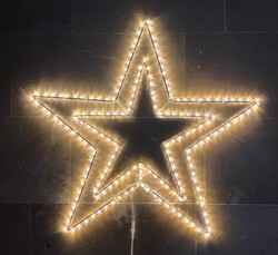 LEDAVM - Led Işıklı Yılbaşı Çift Yıldız 80 cm LEDAVM - Led Işıklı Yılbaşı Çift Yıldız 80 cm