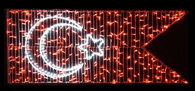 Led Işıklı Yılbaşı Kırlangıç Bayrak Direk Tipi 150 cm Led Işıklı Yılbaşı Kırlangıç Bayrak Direk Tipi 150 cm