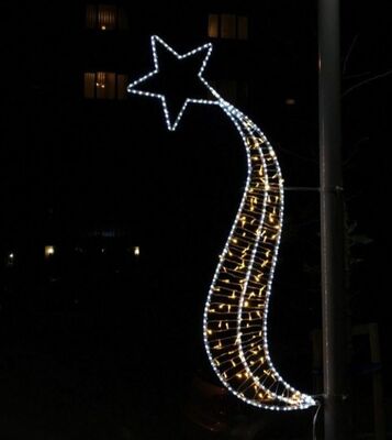 Led Işıklı Yılbaşı Yıldız Direk Tipi 195 cm