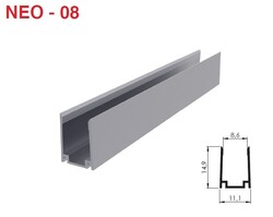 Neon Led Montaj Profili 8x16 mm - Thumbnail