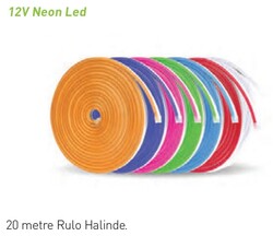Neon Led / Yassı Tip / Metrede 60 Led / 12 Volt / Dış Mekan İP65 / RGB (Çok Renkli) / 11x22mm - Thumbnail