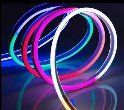 Neon Led / Yassı Tip / Metrede 60 Led / 12 Volt / Dış Mekan İP65 / RGB PİXEL Ws2811 (Akan Animasyonlu) / 6x12mm