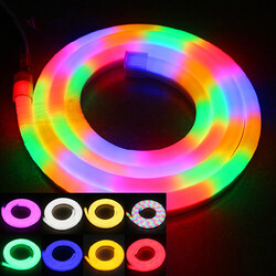 LEDAVM - Neon Led / Yassı Tip / Metrede 120 Led / 220 Volt / Dış Mekan İP65 / RGB (Çok Renkli) / 8x16 mm (1)