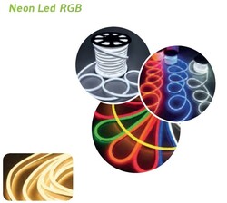  - Neon Led / Yassı Tip / Metrede 80 Led / 220 Volt / Dış Mekan İP65 / RGB (Çok Renkli) / 14x25 mm