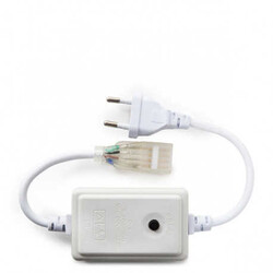  - Hortum Neon Led / Fiş Aparatı / Yassı Tip / 220 Volt / İP65 Dış Mekan / RGB (Çok Renkli) / Butonlu