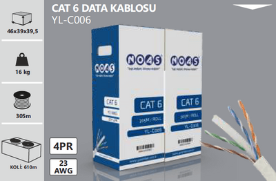 Noas YL-C006 Cat 6 Data Kablosu