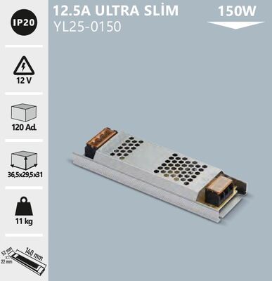 YL25-0150 12.5A Ultra Slim 12V Trafo