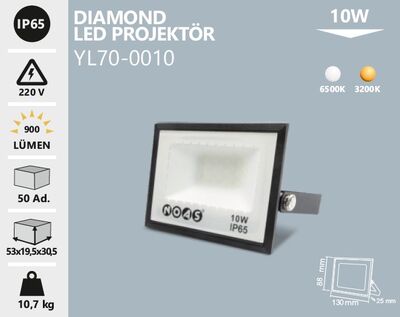 YL70-0010 Diamond Led Projektör 10 Watt