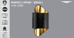 Noas YL85-2280 Napoli Siyah Gold Dekoratif Sıva Üstü - Thumbnail