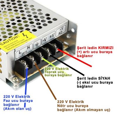 PCB LED / 5630 / İÇ MEKAN / 12V / 1 METRE / YL57-3001
