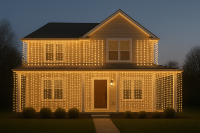 Perde Led │ 200*100 Cm │ Dış Mekan │ Eklenebilir │ Sabit Yanar │ 200 Led │ 8 mm Led - 3
