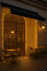 Perde Led │ 350*60 Cm │ Dış Mekan │ Eklenebilir │ Sabit Yanar │ 168 Led │ 8 mm Led