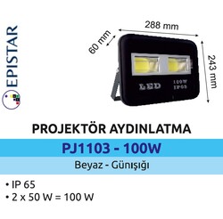 POWERLÜX - PJD1103-100W Slim Led Projektör 100 Watt (1)