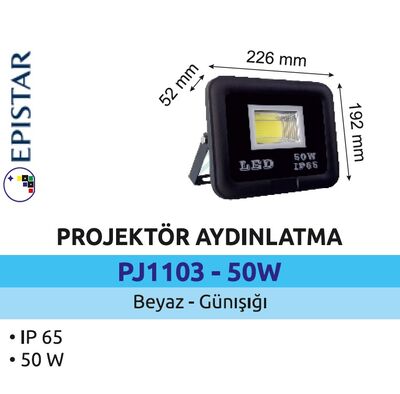 PJD1103-50W Slim Led Projektör 50 Watt
