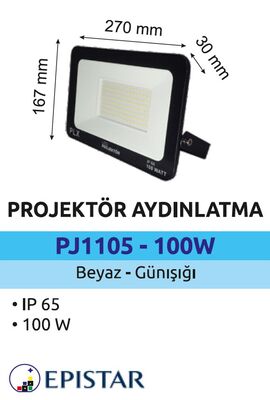 PJD1105-100W Slim Led Projektör 100 Watt