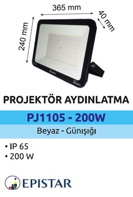 PJD1105-200W Slim Led Projektör 200 Watt