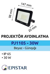 POWERLÜX - PJD1105-30W Slim Led Projektör 30 Watt (1)