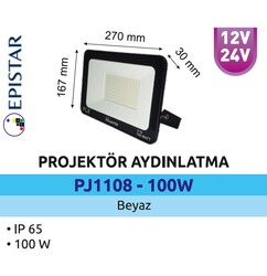 POWERLÜX - PJD1108-100W Slim Led Projektör 100 Watt 12/24 Volt (1)