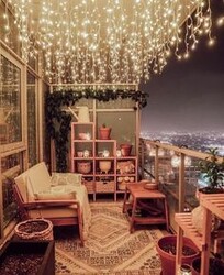 Saçak Led / 2,1x0,70 Metre / Dış Mekan / IP65 / Eklenebilir / Tamamı Pırıltı animasyonlu - Thumbnail