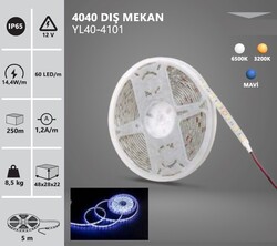 ŞERİT LED / 4040 / DIŞ MEKAN / 12V / 5 METRE / 3 ÇİP / YL40-4101 - Thumbnail