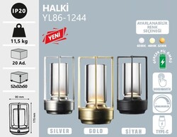 NOAS - YL86-1245 Halki Gold Masa Lambası (1)